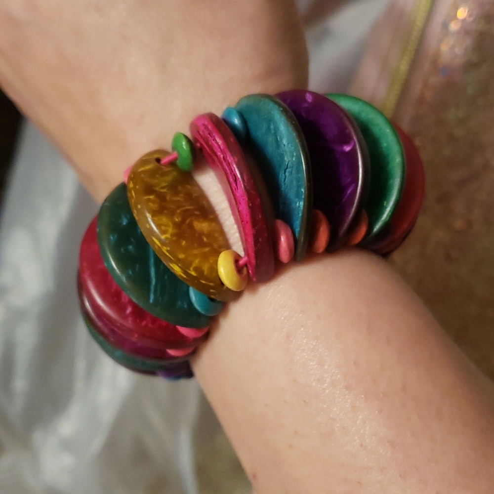 Vintage boho bone bracelet